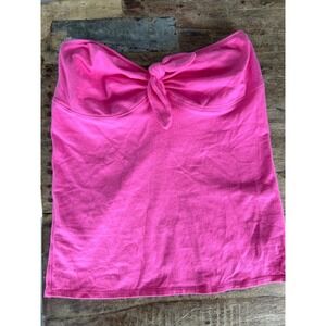 AERIE Girly Tank Camisole Feminine Pink Strapless Tank Knotted Bow Detail